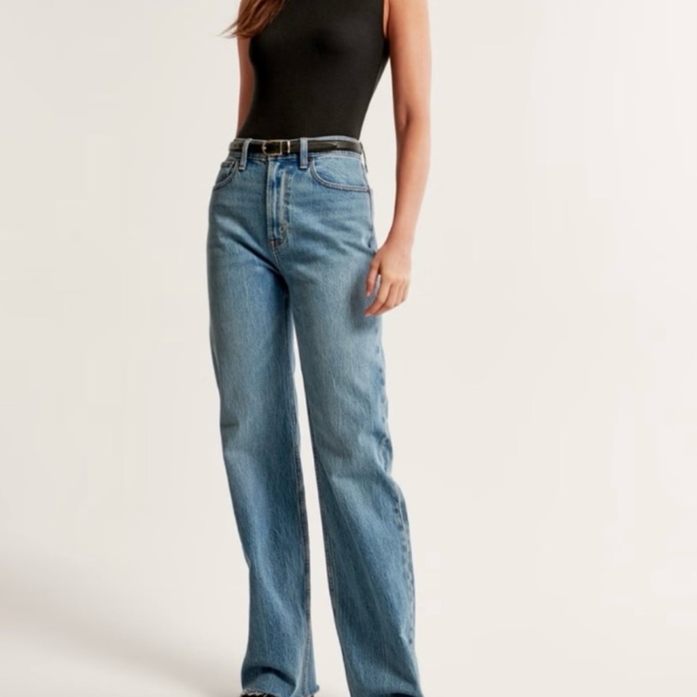 Abercrombie & Fitch 90s Relaxed High Rise Curve Love Jeans Size 29 - Picture 1 of 14